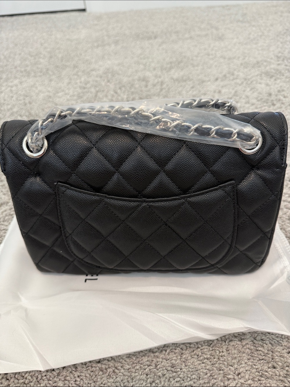 INSPIRED…. Classic Black Quilted Shoulder Bag with Chain Strap